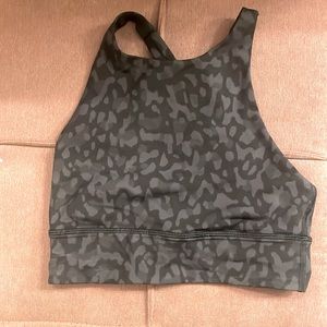 Size 4 Lululemon Energy High Neck Longline Bra *medium support*.